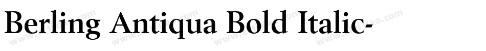 Berling Antiqua Bold Italic字体转换